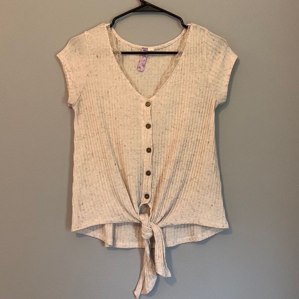 Alya women’s blouse; cream color, size small; worn once